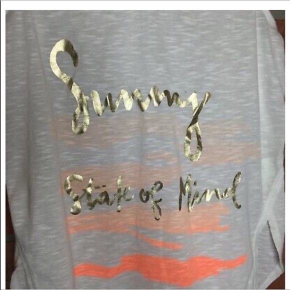 Lilly Pulitzer Sunny State of Mind Tank White Gold - Picture 2 of 5